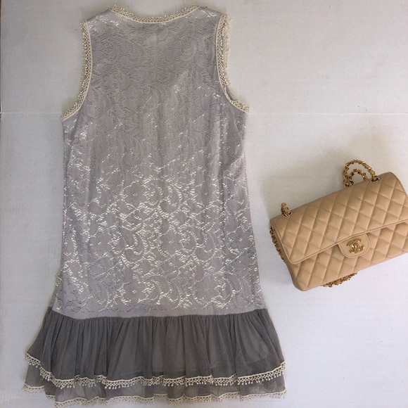 Yumi Korean Delicate Lace Sleeveless Dress M/L - Picture 2 of 6